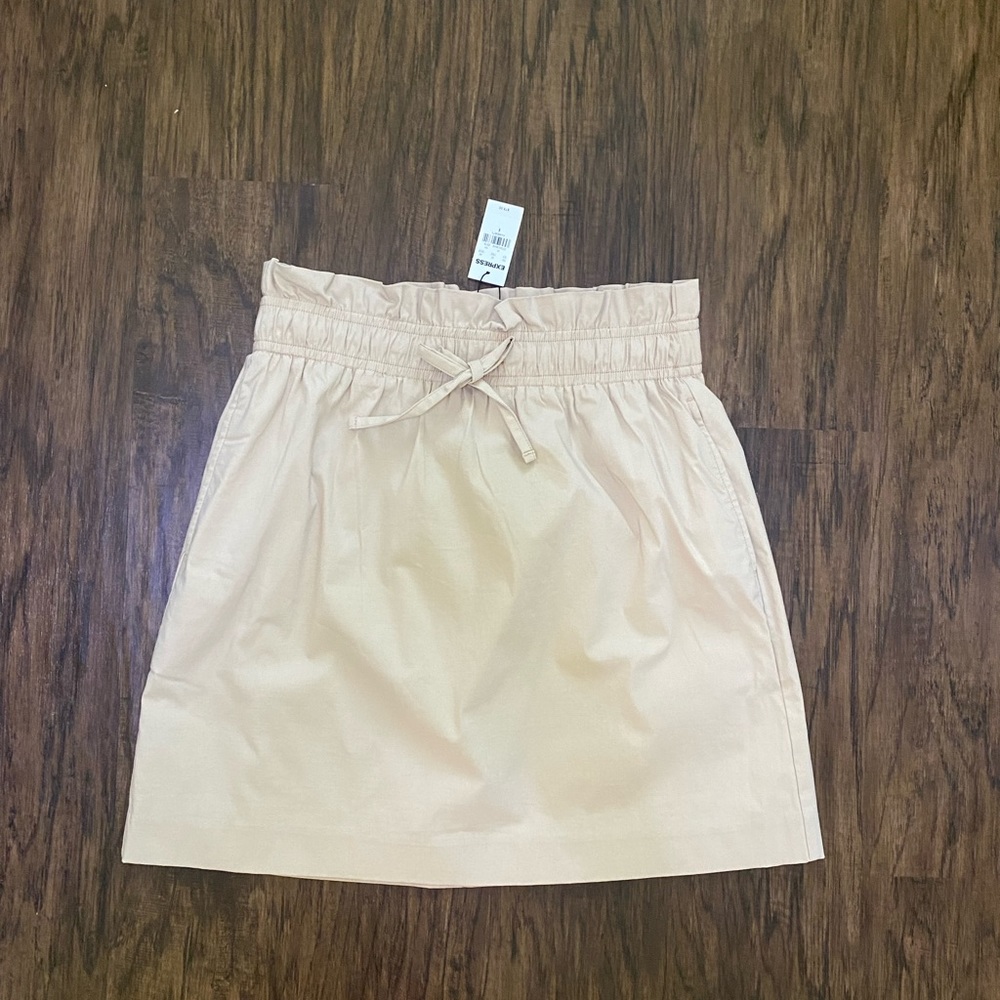 Express high waisted paperbag mini skirt